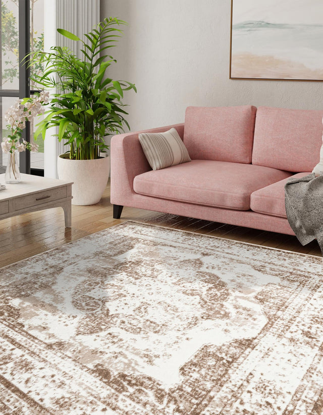 Beige 10' x 10' Sofia Square Area Rug