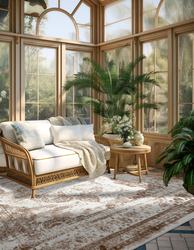 Beige 10' x 10' Sofia Square Area Rug