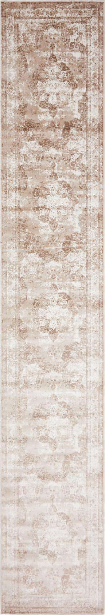 Beige 3' 3 x 19' 8 Sofia Runner Area Rug Durable Easy Clean Stain Resistant Unique Carpet for Affordable Interior Home Design for Sale at Rug Engine