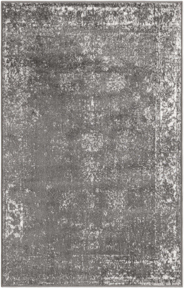 Dark Gray 3' 1 x 5' 3 Sofia Rectangle Area Rug Durable Easy Clean Stain Resistant Unique Carpet for Affordable Interior Home Design for Sale at Rug Engine