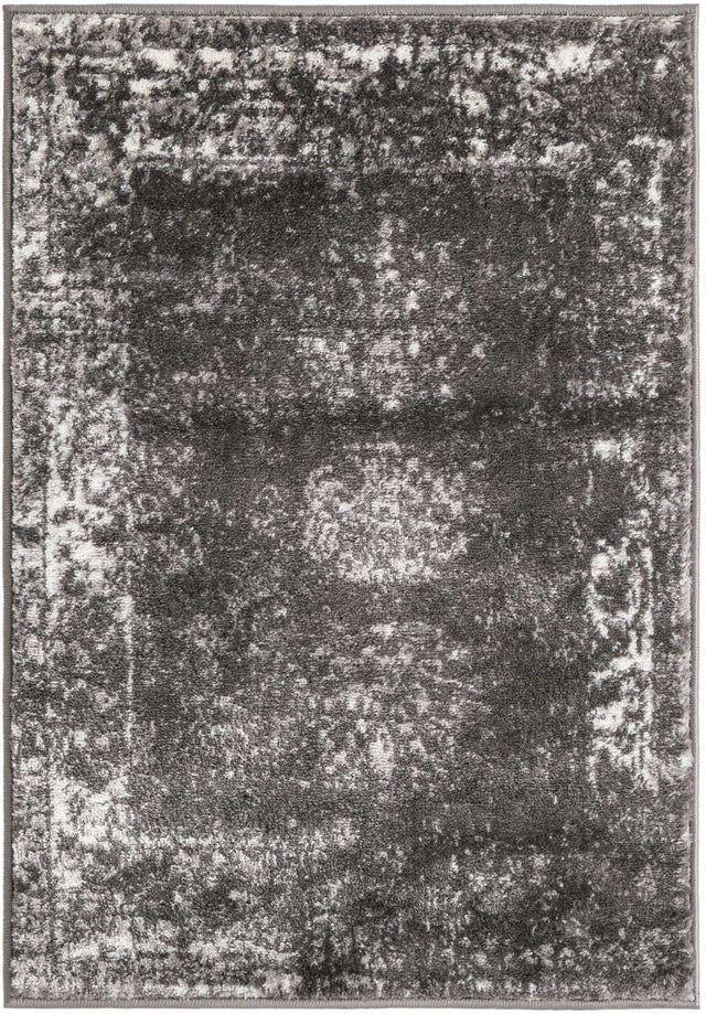 Dark Gray 2' x 3' 1 Sofia Rectangle Area Rug Durable Easy Clean Stain Resistant Unique Carpet for Affordable Interior Home Design for Sale at Rug Engine