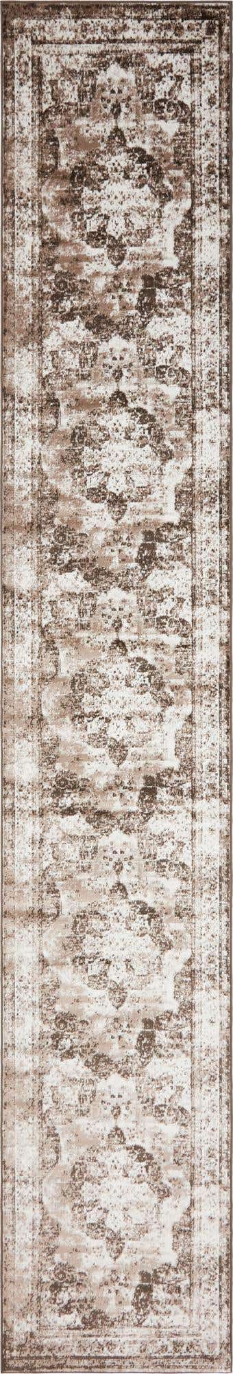 Light Brown 3' 3 x 19' 8 Sofia Runner Area Rug Durable Easy Clean Stain Resistant Unique Carpet for Affordable Interior Home Design for Sale at Rug Engine