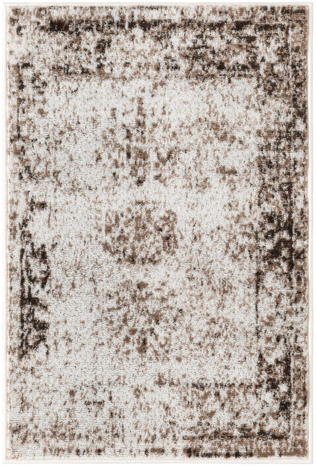 Beige 2' x 3' 1 Sofia Rectangle Area Rug Discounted Clearance Final Sale