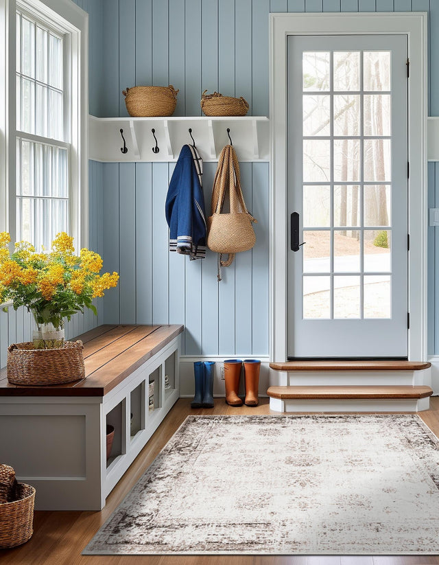 Beige 10' x 10' Sofia Square Area Rug