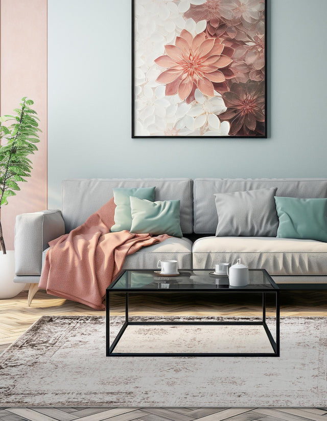 Beige 10' x 10' Sofia Square Area Rug