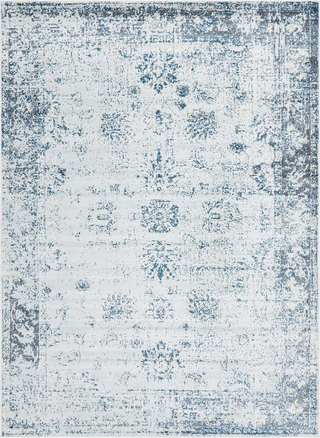 Light Blue 7' 10 x 11' Sofia Rectangle Area Rug Durable Easy Clean Stain Resistant Unique Carpet for Affordable Interior Home Design for Sale at Rug Engine