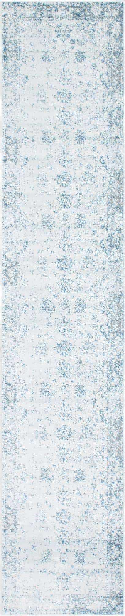 Light Blue 3' 3 x 19' 8 Sofia Runner Area Rug Durable Easy Clean Stain Resistant Unique Carpet for Affordable Interior Home Design for Sale at Rug Engine