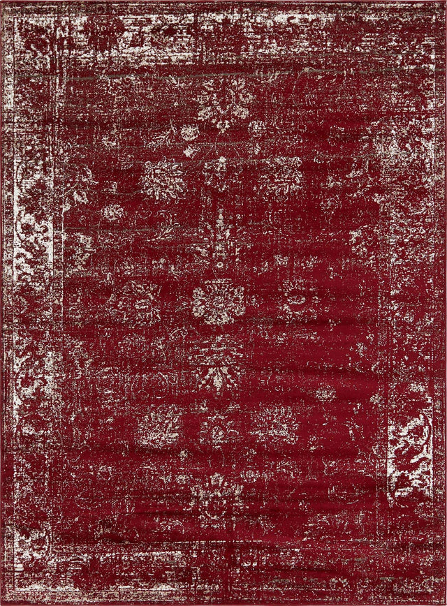 Burgundy 7' 10 x 11' Sofia Rectangle Area Rug Durable Easy Clean Stain Resistant Unique Carpet for Affordable Interior Home Design for Sale at Rug Engine