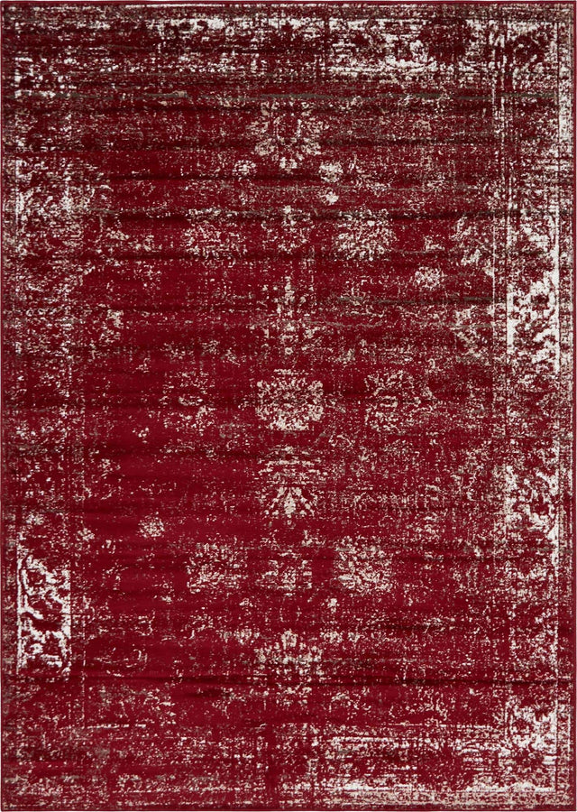 Burgundy 7' 1 x 10' Sofia Rectangle Area Rug Durable Easy Clean Stain Resistant Unique Carpet for Affordable Interior Home Design for Sale at Rug Engine