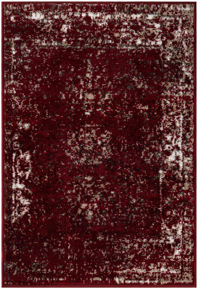 Burgundy 2' x 3' 1 Sofia Rectangle Area Rug Durable Easy Clean Stain Resistant Unique Carpet for Affordable Interior Home Design for Sale at Rug Engine