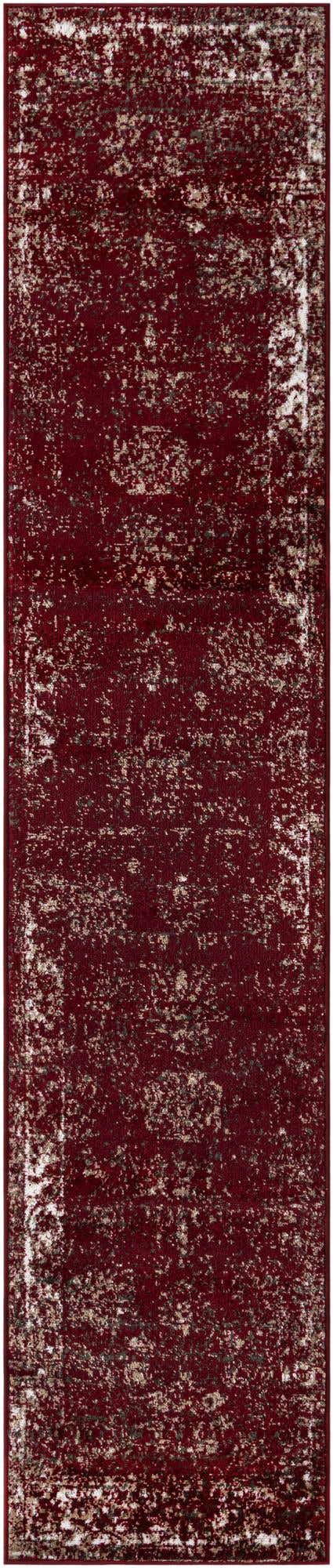 Burgundy 2' x 9' 10 Sofia Runner Area Rug Durable Easy Clean Stain Resistant Unique Carpet for Affordable Interior Home Design for Sale at Rug Engine
