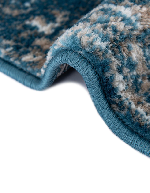 Blue 6' 1 x 6' 1 Sofia Square Area Rug Durable Easy Clean Stain Resistant Unique Carpet for Affordable Interior Home Design for Sale at Rug Engine