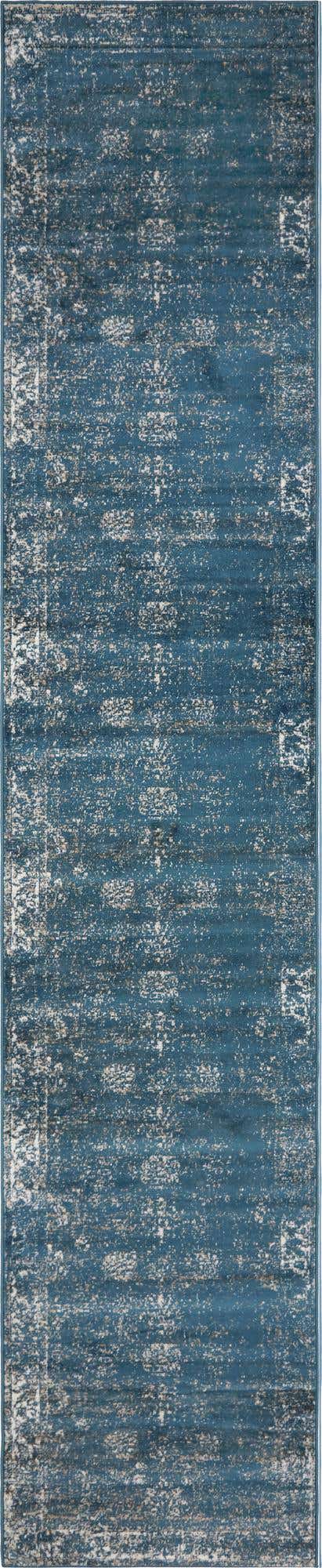 Blue 3' 3 x 16' 5 Sofia Runner Area Rug Durable Easy Clean Stain Resistant Unique Carpet for Affordable Interior Home Design for Sale at Rug Engine