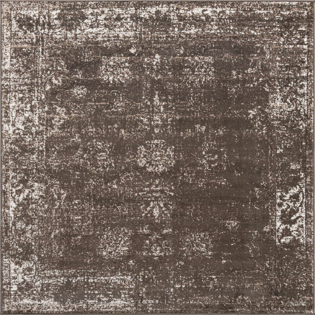 Brown 6' 1 x 6' 1 Sofia Square Area Rug Durable Easy Clean Stain Resistant Unique Carpet for Affordable Interior Home Design for Sale at Rug Engine