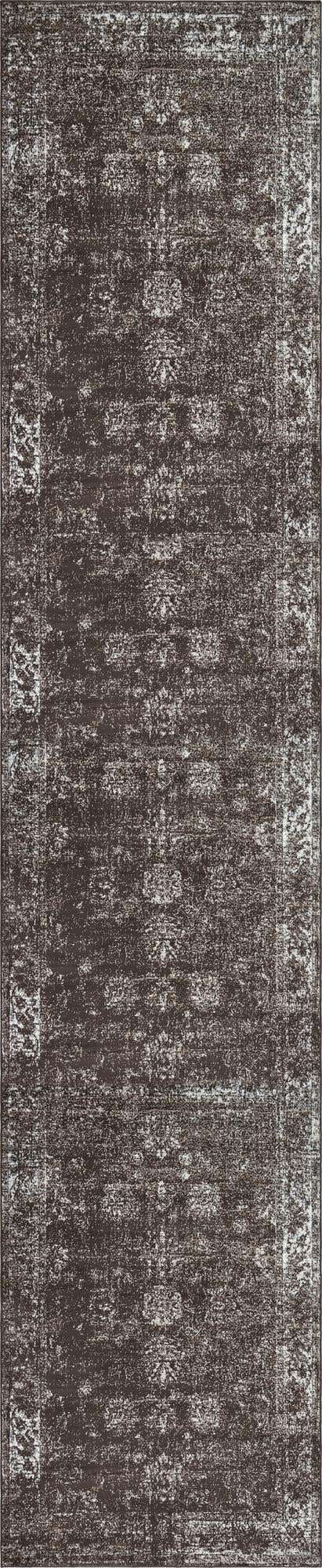Brown 3' 3 x 19' 8 Sofia Runner Area Rug Durable Easy Clean Stain Resistant Unique Carpet for Affordable Interior Home Design for Sale at Rug Engine