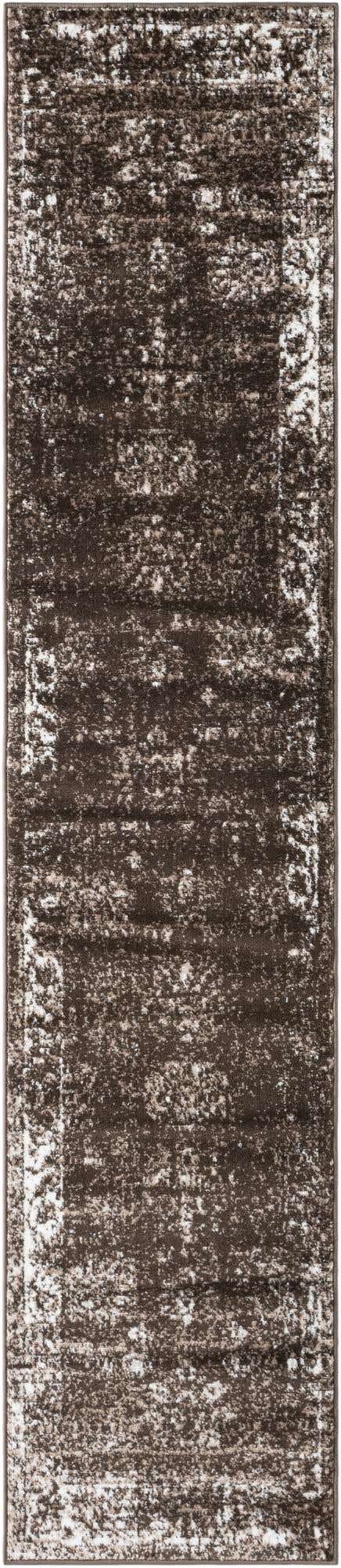 Brown 2' x 9' 10 Sofia Runner Area Rug Durable Easy Clean Stain Resistant Unique Carpet for Affordable Interior Home Design for Sale at Rug Engine