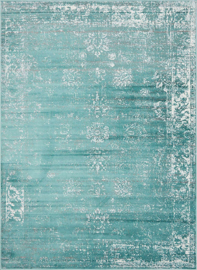 Turquoise 7' 10 x 11' Sofia Rectangle Area Rug Durable Easy Clean Stain Resistant Unique Carpet for Affordable Interior Home Design for Sale at Rug Engine