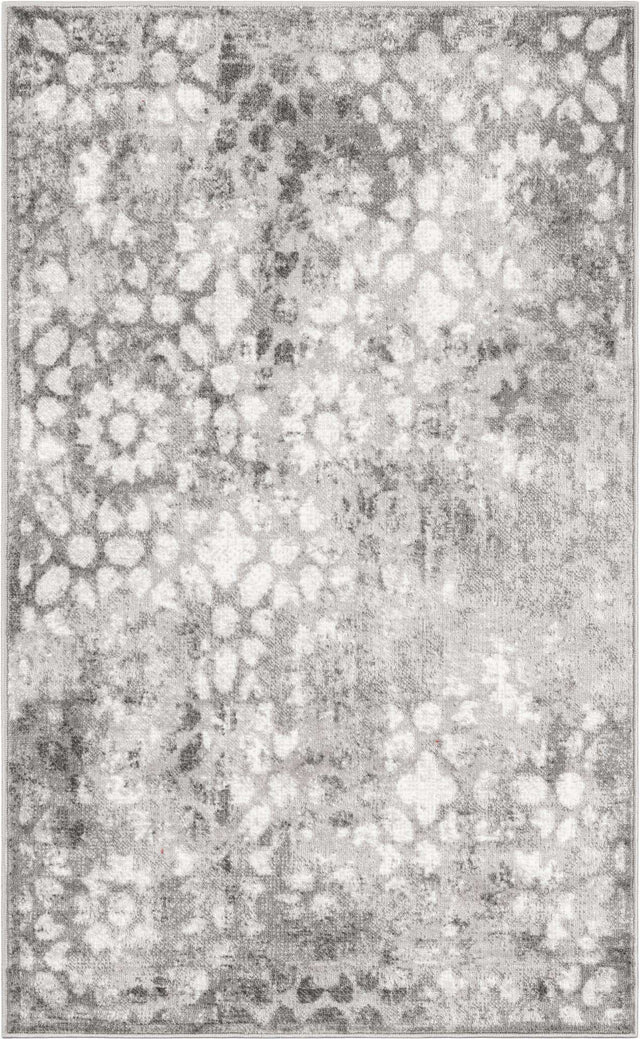 Dark Gray 3' 1 x 5' 3 Sofia Rectangle Area Rug Durable Easy Clean Stain Resistant Unique Carpet for Affordable Interior Home Design for Sale at Rug Engine