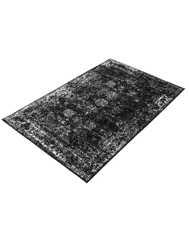 Black 3' 1 x 5' 3 Sofia Rectangle Area Rug Durable Easy Clean Stain Resistant Unique Carpet for Affordable Interior Home Design for Sale at Rug Engine