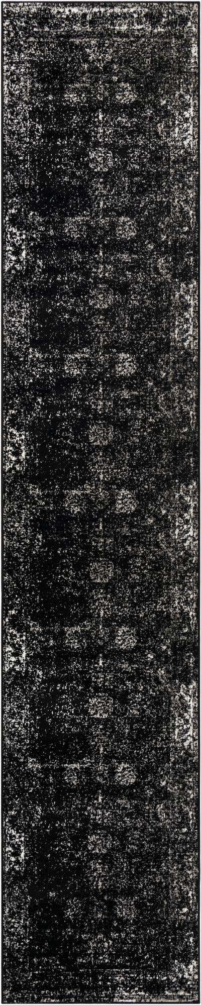 Black 3' 3 x 16' 5 Sofia Runner Area Rug Durable Easy Clean Stain Resistant Unique Carpet for Affordable Interior Home Design for Sale at Rug Engine
