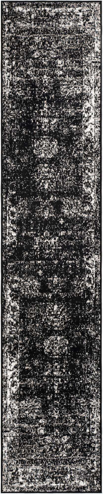 Black 2' x 9' 10 Sofia Runner Area Rug Durable Easy Clean Stain Resistant Unique Carpet for Affordable Interior Home Design for Sale at Rug Engine