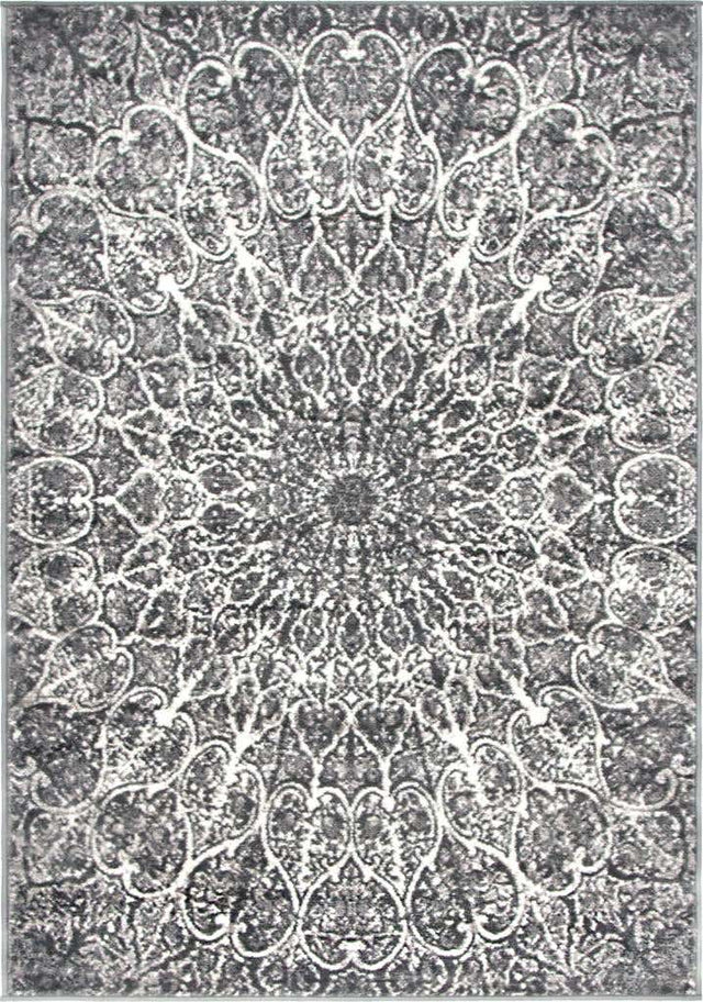 Dark Gray 2' x 3' 1 Sofia Rectangle Area Rug Durable Easy Clean Stain Resistant Unique Carpet for Affordable Interior Home Design for Sale at Rug Engine