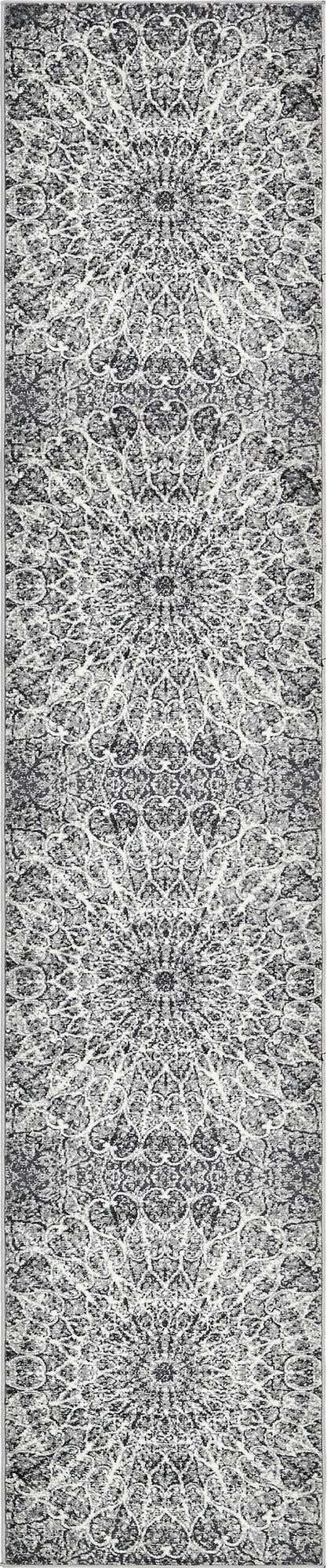 Dark Gray 3' 1 x 16' 5 Sofia Runner Area Rug Durable Easy Clean Stain Resistant Unique Carpet for Affordable Interior Home Design for Sale at Rug Engine