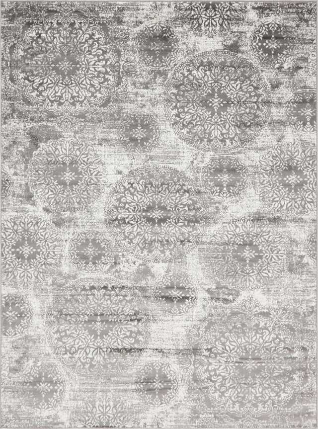Gray 7' 10 x 11' Sofia Rectangle Area Rug Durable Easy Clean Stain Resistant Unique Carpet for Affordable Interior Home Design for Sale at Rug Engine