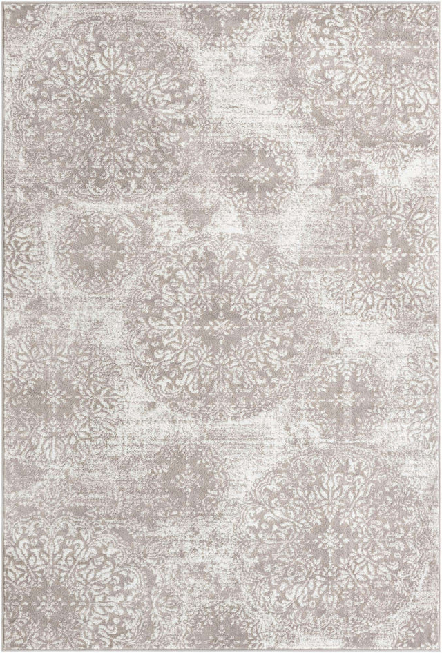 Light Gray 6' 1 x 9' Sofia Rectangle Area Rug Durable Easy Clean Stain Resistant Unique Carpet for Affordable Interior Home Design for Sale at Rug Engine