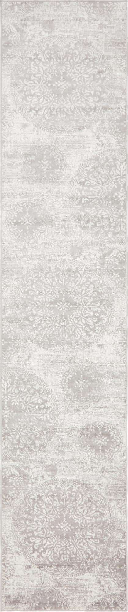 Light Gray 3' 3 x 16' 5 Sofia Runner Area Rug Durable Easy Clean Stain Resistant Unique Carpet for Affordable Interior Home Design for Sale at Rug Engine