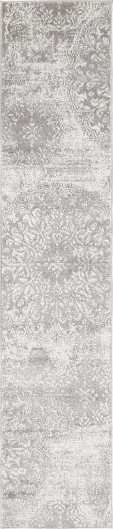 Light Gray 2' x 9' 10 Sofia Runner Area Rug Durable Easy Clean Stain Resistant Unique Carpet for Affordable Interior Home Design for Sale at Rug Engine