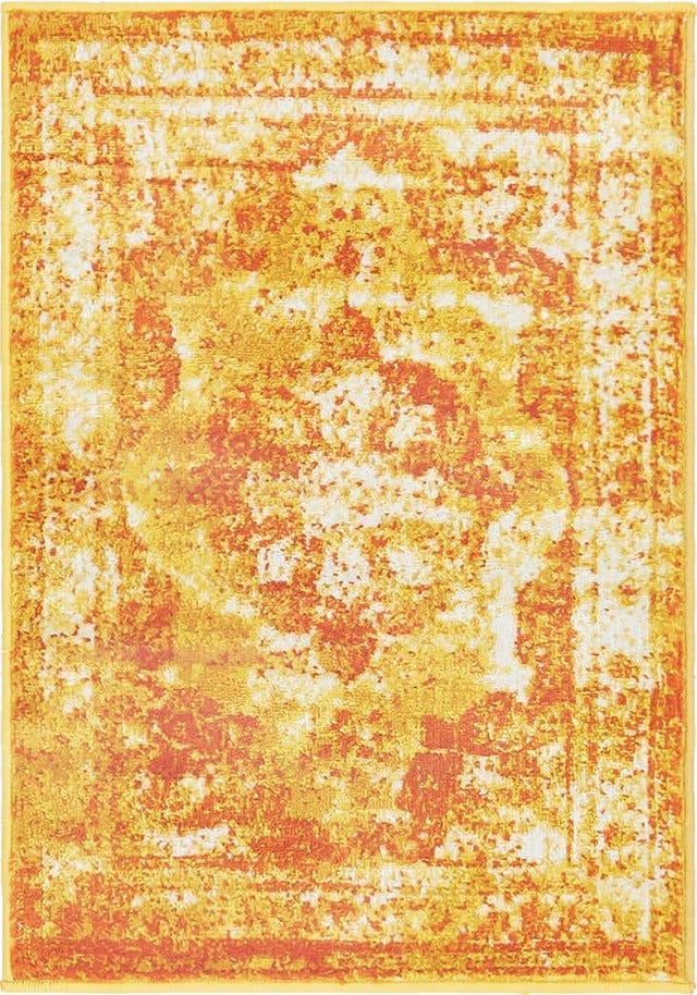 Orange 2' x 3' 1 Sofia Rectangle Area Rug Durable Easy Clean Stain Resistant Unique Carpet for Affordable Interior Home Design for Sale at Rug Engine