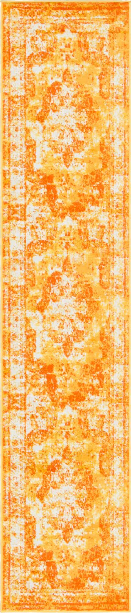Orange 2' x 9' 10 Sofia Runner Area Rug Durable Easy Clean Stain Resistant Unique Carpet for Affordable Interior Home Design for Sale at Rug Engine