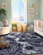 Navy Blue 8' x 8' Sofia Square Rug