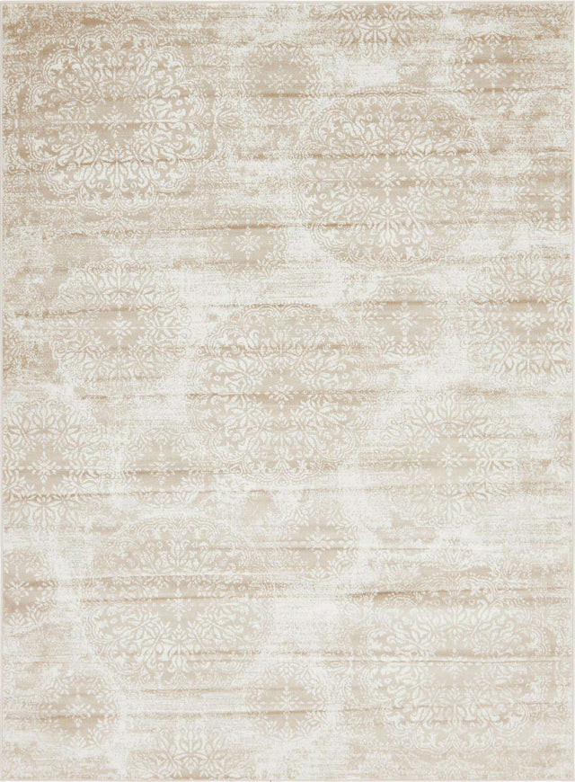 Beige 7' 10 x 11' Sofia Rectangle Area Rug Durable Easy Clean Stain Resistant Unique Carpet for Affordable Interior Home Design for Sale at Rug Engine