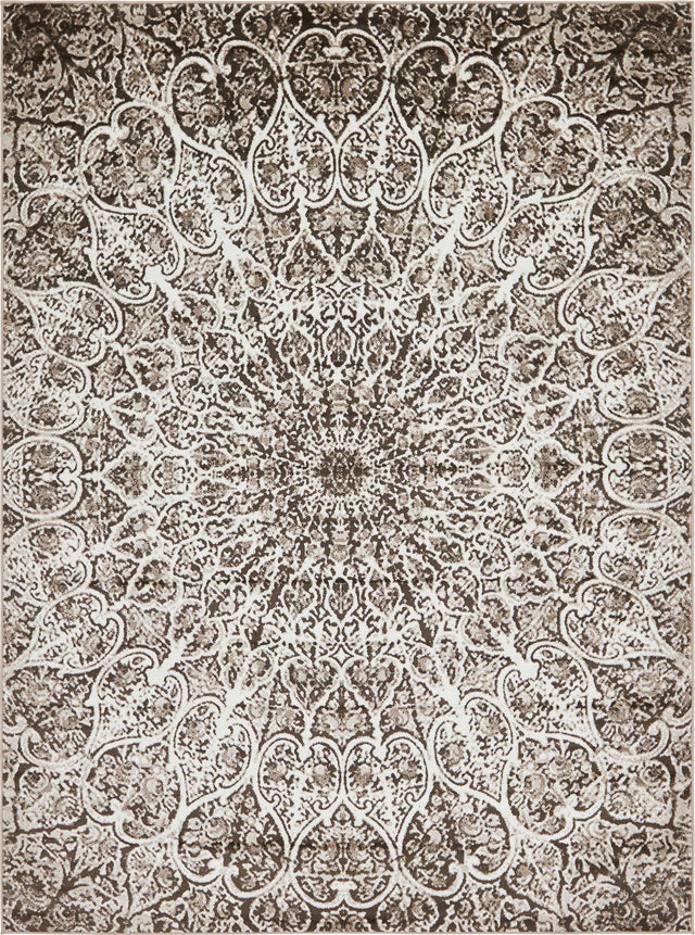 Brown 7' 10 x 11' Sofia Rectangle Area Rug Durable Easy Clean Stain Resistant Unique Carpet for Affordable Interior Home Design for Sale at Rug Engine