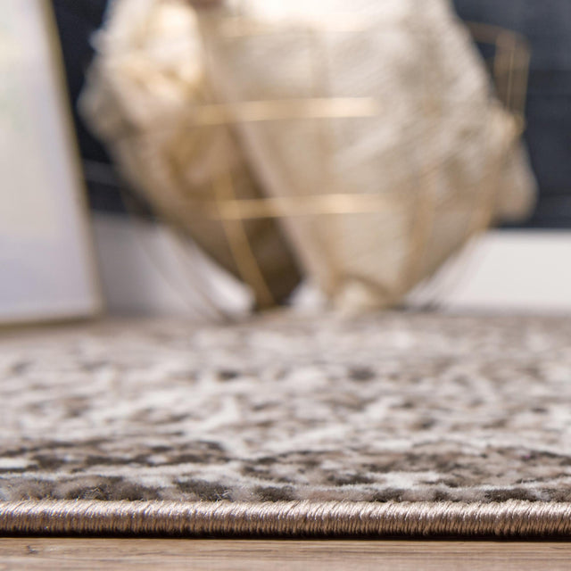 Brown 7' 10 x 7' 10 Sofia Square Area Rug Durable Easy Clean Stain Resistant Unique Carpet for Affordable Interior Home Design for Sale at Rug Engine