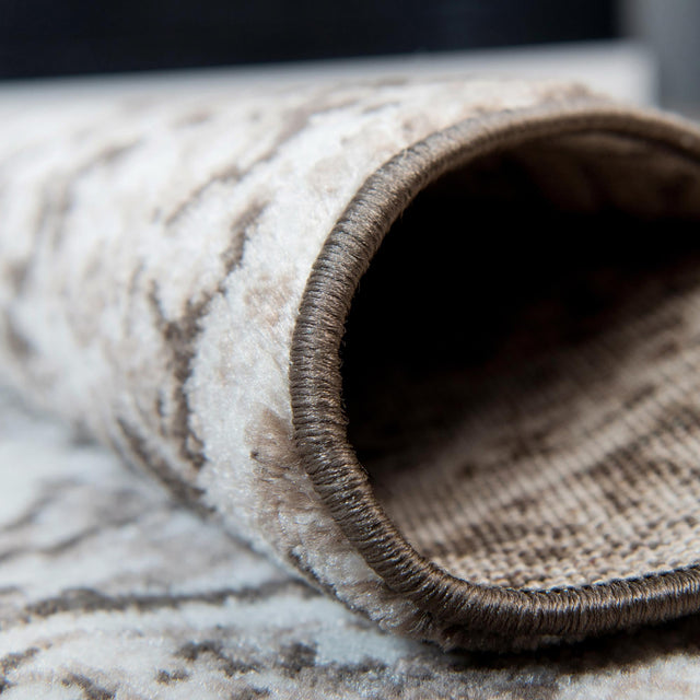 Brown 7' 10 x 7' 10 Sofia Square Area Rug Durable Easy Clean Stain Resistant Unique Carpet for Affordable Interior Home Design for Sale at Rug Engine