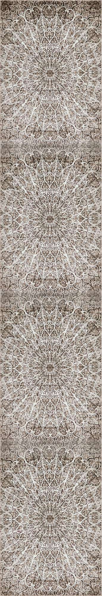Brown 3' 3 x 19' 8 Sofia Runner Area Rug Durable Easy Clean Stain Resistant Unique Carpet for Affordable Interior Home Design for Sale at Rug Engine