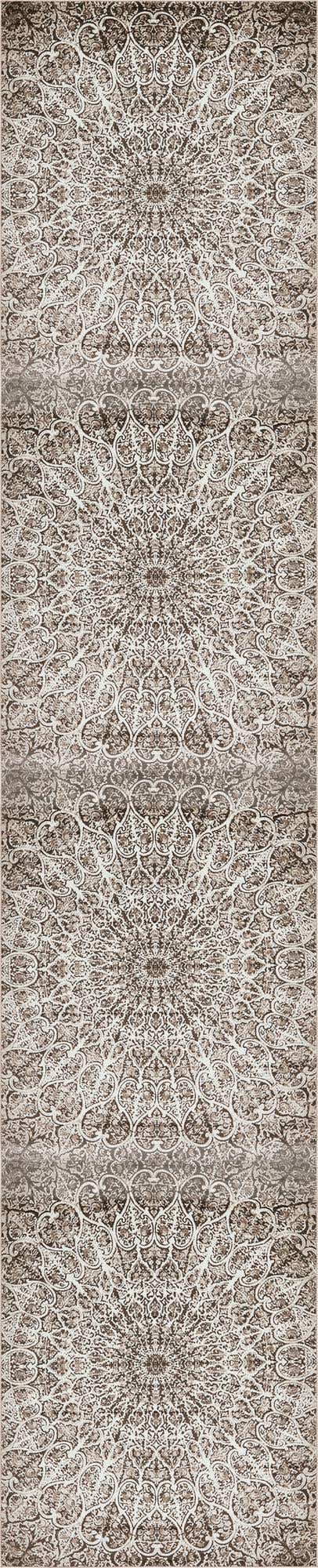 Brown 3' 3 x 16' 5 Sofia Runner Area Rug Durable Easy Clean Stain Resistant Unique Carpet for Affordable Interior Home Design for Sale at Rug Engine