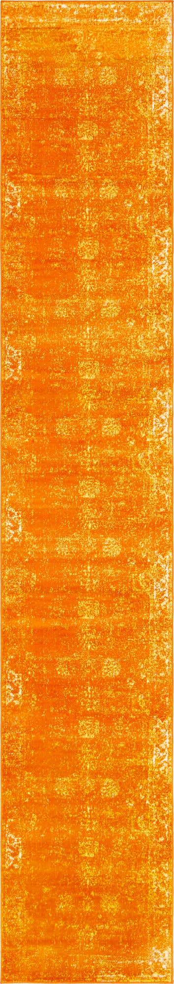 Orange 3' 3 x 19' 8 Sofia Runner Area Rug Durable Easy Clean Stain Resistant Unique Carpet for Affordable Interior Home Design for Sale at Rug Engine