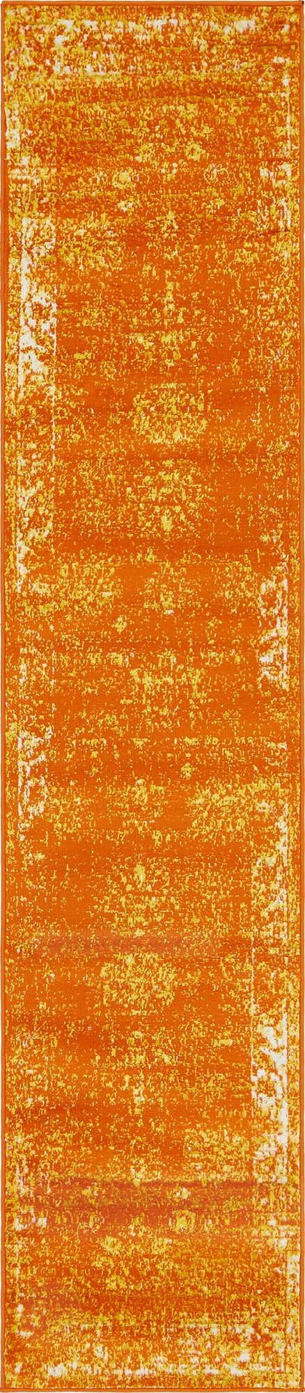 Orange 2' x 9' 10 Sofia Runner Area Rug Durable Easy Clean Stain Resistant Unique Carpet for Affordable Interior Home Design for Sale at Rug Engine