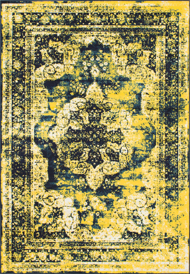 Navy Blue 7' 1 x 10' Sofia Rectangle Area Rug Durable Easy Clean Stain Resistant Unique Carpet for Affordable Interior Home Design for Sale at Rug Engine