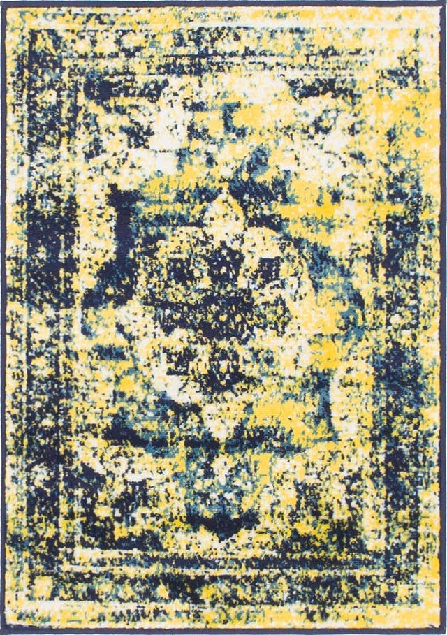 Navy Blue 2' x 3' 1 Sofia Rectangle Area Rug Durable Easy Clean Stain Resistant Unique Carpet for Affordable Interior Home Design for Sale at Rug Engine