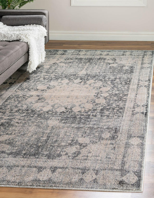 Gray 5' 1 x 8' Asheville Rectangle Area Rug 100% Polypropylene With Cotton Backing Easy Clean Indoor Living Dining Bedroom Office Carpet for Sale at Rug Engine