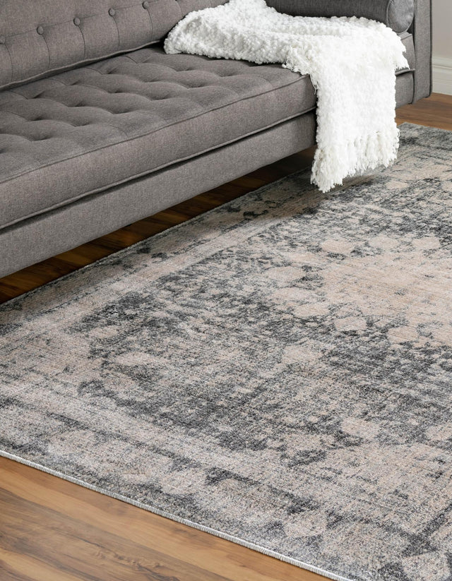 Gray 5' 1 x 8' Asheville Rectangle Area Rug 100% Polypropylene With Cotton Backing Easy Clean Indoor Living Dining Bedroom Office Carpet for Sale at Rug Engine