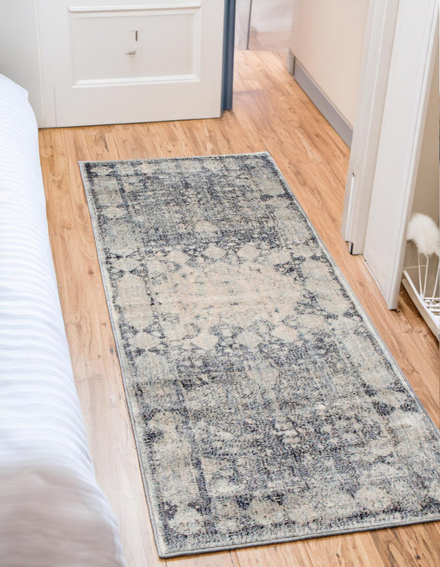 Gray 2' 2 x 6' 1 Asheville Runner Area Rug 100% Polypropylene With Cotton Backing Easy Clean Indoor Living Dining Bedroom Office Carpet for Sale at Rug Engine