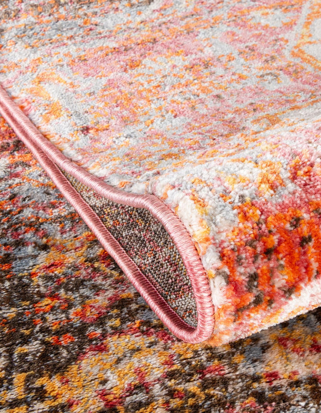 Multicolor 8' x 8' Asheville Round Area Rug 100% Polypropylene With Cotton Backing Easy Clean Indoor Living Dining Bedroom Office Carpet for Sale at Rug Engine