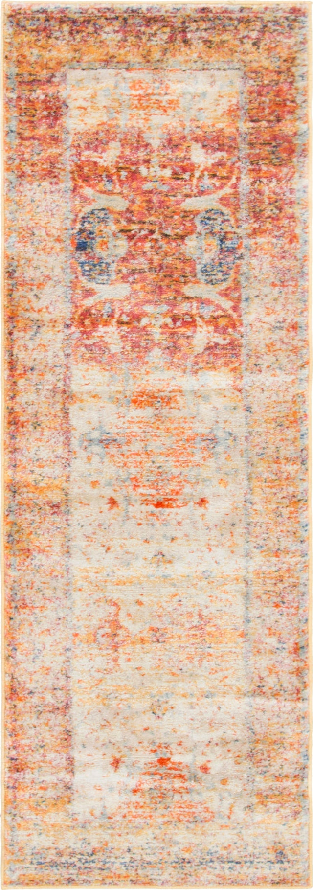 Multicolor 2' 2 x 6' 1 Asheville Runner Area Rug 100% Polypropylene With Cotton Backing Easy Clean Indoor Living Dining Bedroom Office Carpet for Sale at Rug Engine