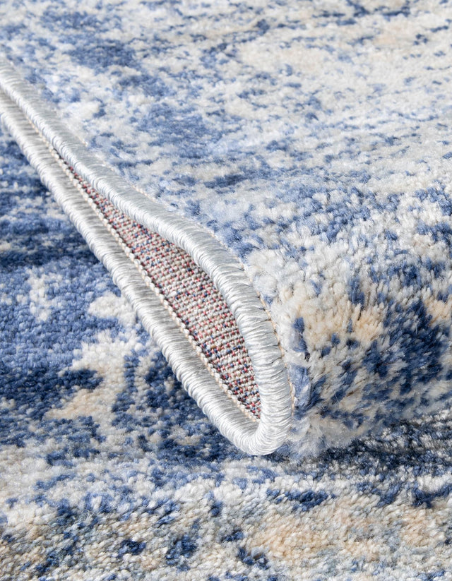 Navy Blue 8' x 8' Asheville Round Area Rug 100% Polypropylene With Cotton Backing Easy Clean Indoor Living Dining Bedroom Office Carpet for Sale at Rug Engine